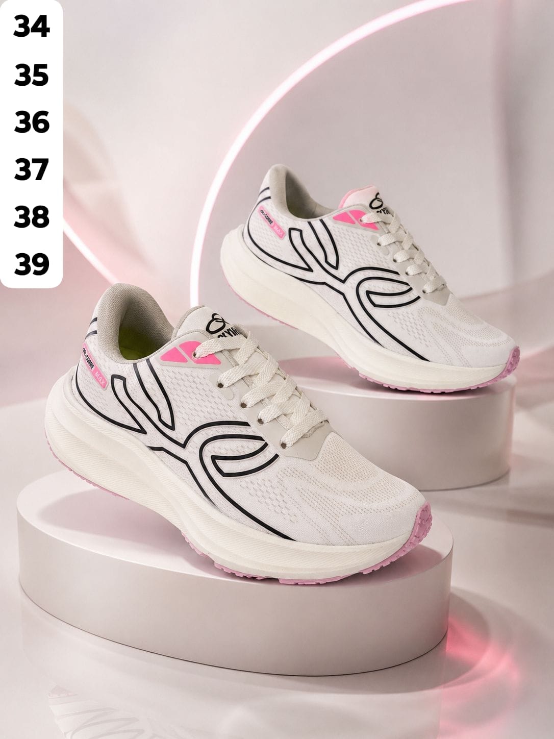 Cloud Off-White na cor Off-White e Rosa