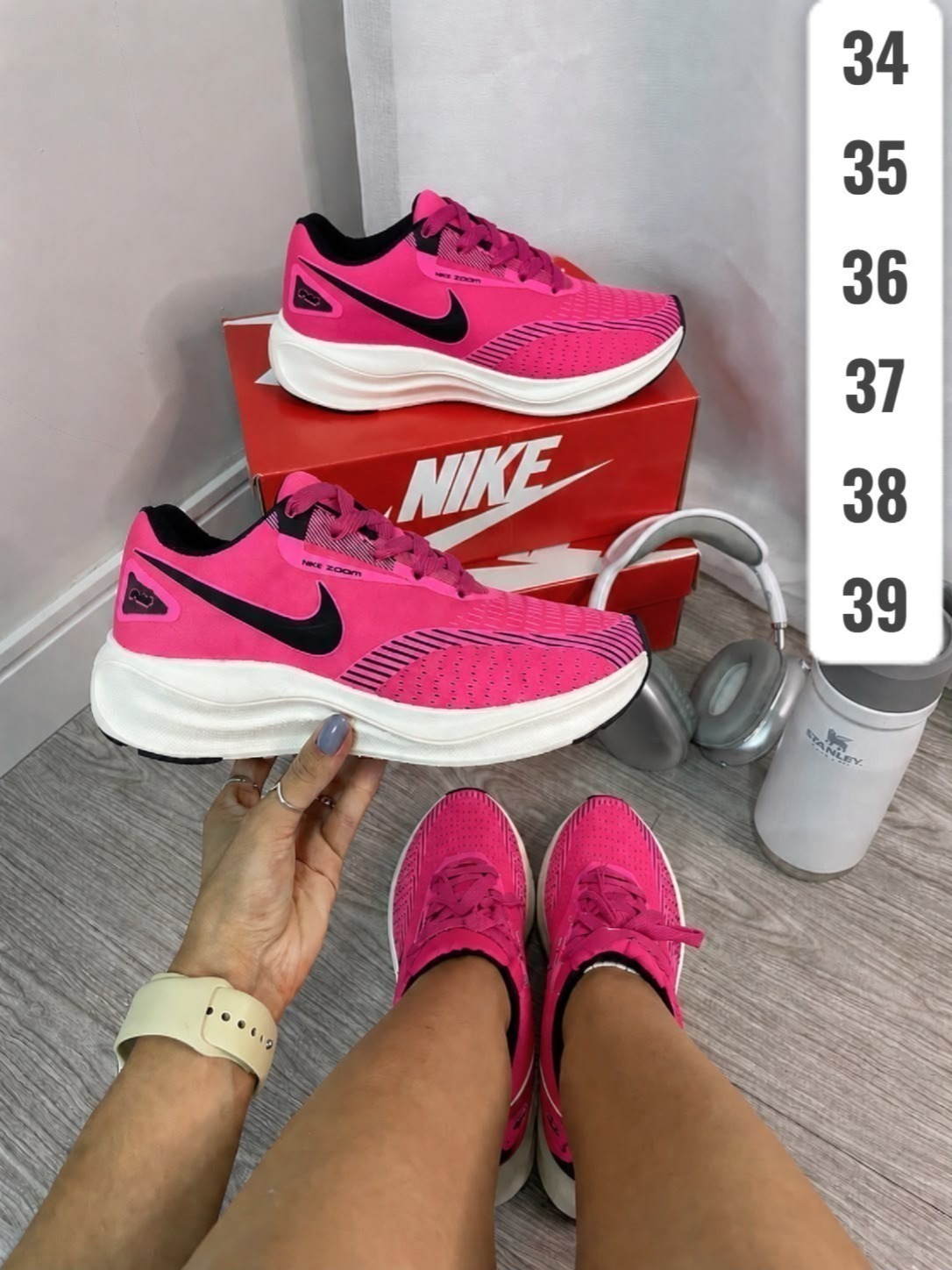 Tênis Runner Zoom Neon rosa da LUZZA